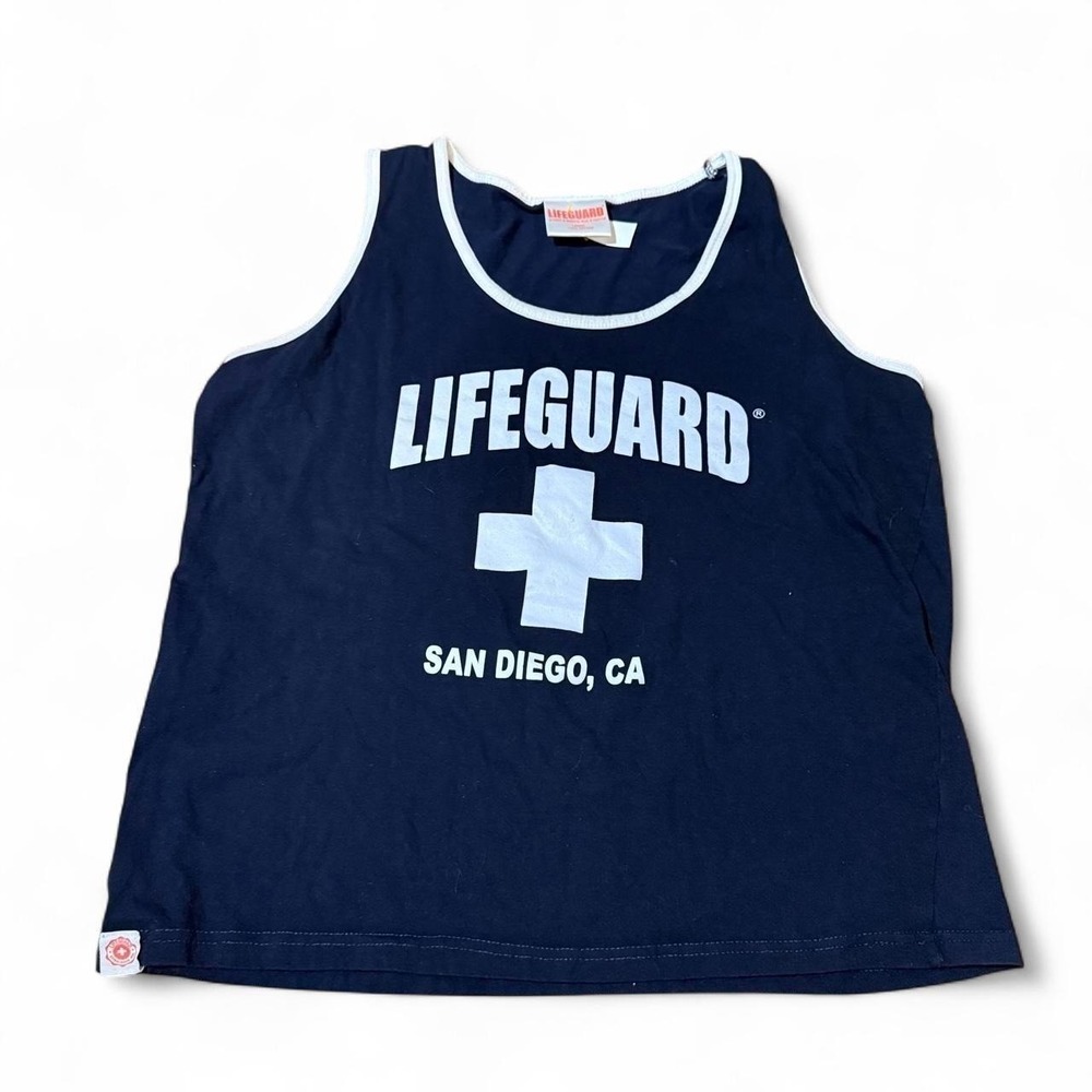 Officially licensed‎ navy blue Lifeguard muscle tank top L